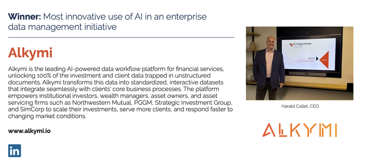 AI in Capital Markets Award